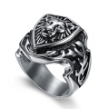 Promotional Custom Antique Silver Plated Men Stainless Steel Masonic Rings Large Size Rings